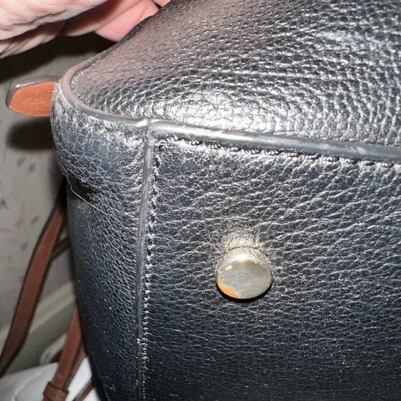 Cole Haan Leather 2-way Tote with Removable Strap EUC